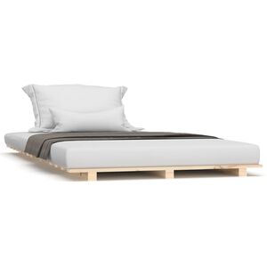 vidaXL Estrutura de cama 100x200 cm madeira de pinho maci&ccedil;a