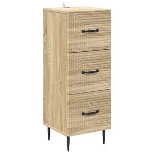 vidaXL Gabinete de Gavetas Carvalho Sonoma 33 x 34,5 x 89,5 cm