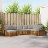 vidaXL Conjunto de Sof&aacute; Sectional 8 pcs Cinza Natural e Claro