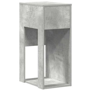 vidaXL Suporte torre computador com gaveta 30x44x74cm cinzento cimento