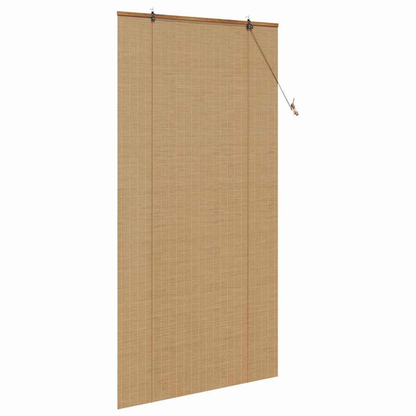 vidaXL Estores de rolo com cortinas Manual Castanho 120 x 220 cm Bambu