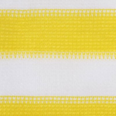 vidaXL Tela de varanda 120x600 cm PEAD amarelo e branco