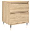 vidaXL Mesa de cabeceira 40x35x50 cm derivados madeira carvalho sonoma