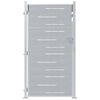 vidaXL Port&atilde;o de Jardim 85 x 174 cm A&ccedil;o inoxid&aacute;vel Prateado Tranc&aacute;vel
