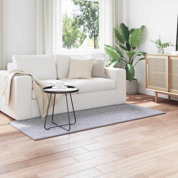 vidaXL Tapetes de &aacute;rea Retangular HUARTE Cinzeto 200 x 80 cm Poli&eacute;ster