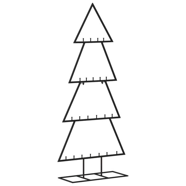 vidaXL Árvore de Natal para decoração 125 cm metal preto