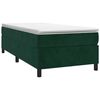 vidaXL Cama com molas/colch&atilde;o 80x200 cm veludo verde-escuro