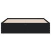 vidaXL Estrutura de cama c/ gavetas 140x190 cm derivados madeira preto