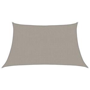 vidaXL Para-sol estilo vela trap&eacute;zio 160 g/m&sup2; 3/4x2 m PEAD cinza-claro