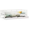 vidaXL Sof&aacute;-cama c/ gavetas 90x200cm madeira de pinho maci&ccedil;a branco