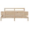 vidaXL Estrutura de cama com cabeceira 200x200 cm pinho maciço