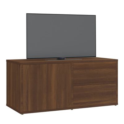 vidaXL Móvel TV 80x34x36 cm derivados de madeira cor carvalho castanho