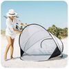 DERYAN Tenda de praia pop-up XXL 155x133x95 cm prateado