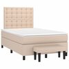 vidaXL Cama boxspring c/ colch&atilde;o 120x190cm couro artificial cappuccino
