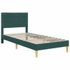 vidaXL Estrutura da Cama com cabeceira Verde Escuro 80 x 200 cm tecido