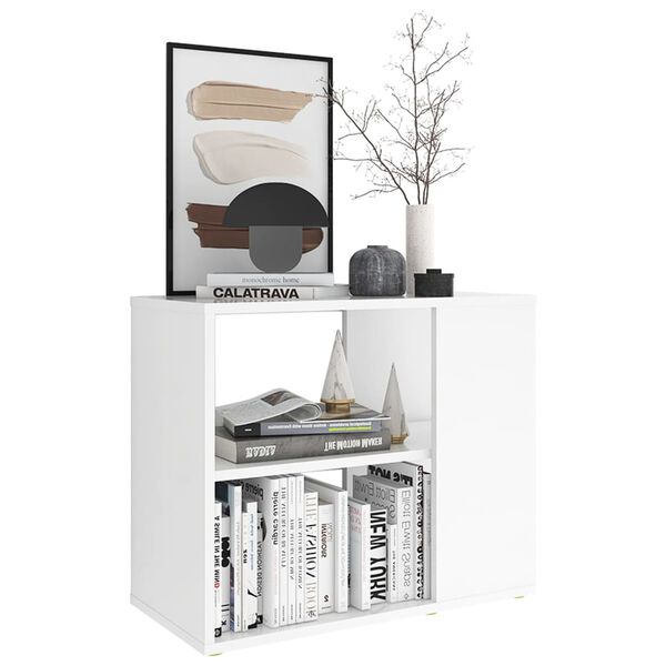 vidaXL M&oacute;vel lateral 60x30x50 cm derivados de madeira branco