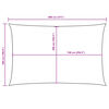 vidaXL Para-sol estilo vela tecido oxford retangular 5x8 m azul