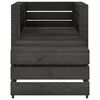 vidaXL 2 pcs conjunto lounge jardim em paletes pinho impregnado cinza