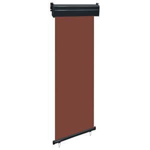 vidaXL Toldo lateral para varanda 60x250 cm castanho