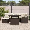 vidaXL Conjunto de Sof&aacute; de Jardim 7 pcs Castanho Rattan Sint&eacute;tico