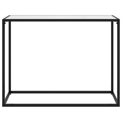 vidaXL Mesa consola 100x35x75 cm vidro temperado branco