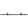 vidaXL Kit de ferragens para porta deslizante 152,5 cm a&ccedil;o preto