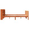 vidaXL Estrutura cama c/ cabeceira 140x190cm pinho maci&ccedil;o castanho-mel