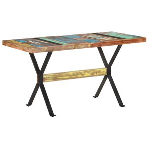 vidaXL Mesa de jantar 140x70x76 cm madeira recuperada maci&ccedil;a