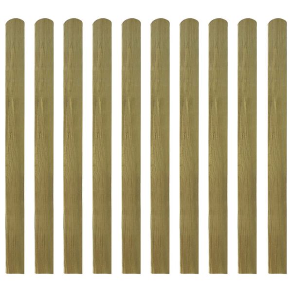 vidaXL Ripas para cerca 10 pcs 120 cm madeira impregnada