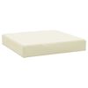 vidaXL Almofadão para sofá de paletes 60x60x9,5 cm tecido cor creme