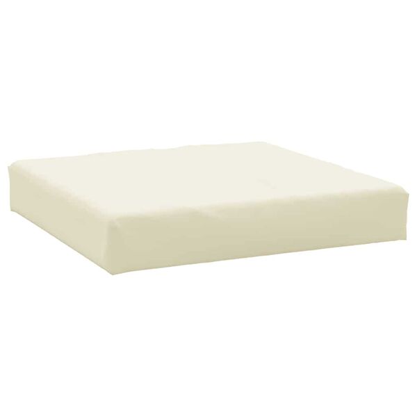 vidaXL Almofadão para sofá de paletes 60x60x9,5 cm tecido cor creme