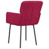vidaXL Cadeiras de jantar 2 pcs veludo vermelho tinto