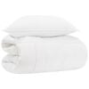 vidaXL Conjunto de Edredom e Almofada 2 unid. Branco Fibra de bambu