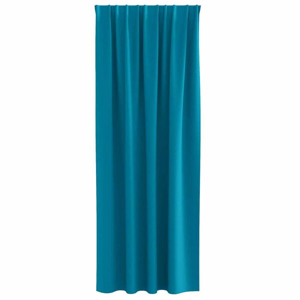 vidaXL Cortinas Blackout com Argolas 2 pcs Turquesa 225 x 140 cm