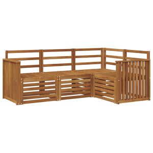 vidaXL Conjunto de Sof&aacute;s para Exterior 4 unid. 4 lugar Natural