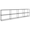 vidaXL Suporte para Plantas de 3 Andares Preto 400 x 32 x 104 cm A&ccedil;o