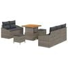 vidaXL Conjunto de Sof&aacute; de Jardim 8 unid. 7-N&uacute;mero de lugares Cinzeto