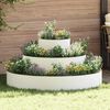 vidaXL Vaso de Jardim Branco 120 x 120 x 20 cm A&ccedil;o