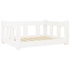 vidaXL Cama para c&atilde;es 65,5x50,5x28 cm madeira de pinho maci&ccedil;a branco