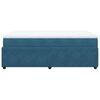 vidaXL Cama boxspring com colch&atilde;o 120x200 cm veludo azul-escuro