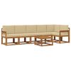 vidaXL Conjunto de Sof&aacute;s para Exterior 7 pcs Natural e Bege