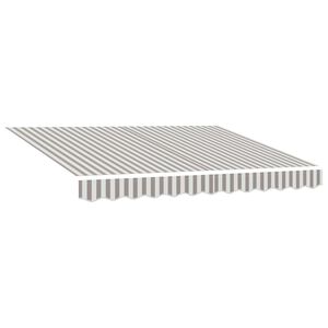 vidaXL Tecido de substitui&ccedil;&atilde;o para toldo Cinza Claro e Branco