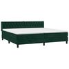 vidaXL Cama com molas/colch&atilde;o 200x200 cm veludo verde-escuro