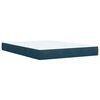 vidaXL Cama boxspring com colch&atilde;o 140x190 cm veludo azul