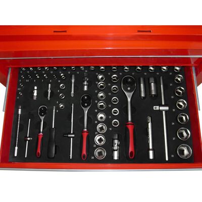 vidaXL Caixa de ferramentas de 250 peças com 7 compartimentos