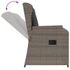 vidaXL 3 pcs conjunto lounge de jardim c/ almofadões vime PE cinzento