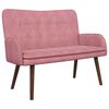 vidaXL Sof&aacute; de dois lugares Rosa 115 x 61 x 87 cm Veludo