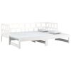 vidaXL Sof&aacute;-cama de puxar 2x(90x200) cm pinho maci&ccedil;o branco