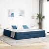 vidaXL Cama com arruma&ccedil;&atilde;o e colch&atilde;o Azul 200 x 200 cm Poli&eacute;ster