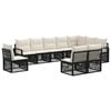 vidaXL Conjunto de Sof&aacute; de Jardim 10 unid. Preto vime PE
